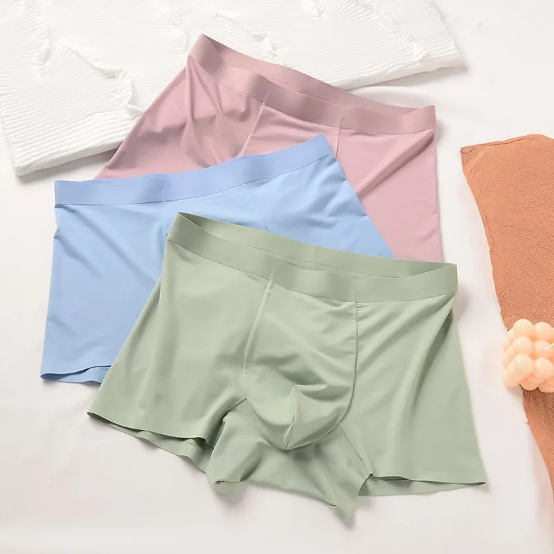 

New 80S Lenzing Modal Seamless Mens Briefs Solid color breathable midrise mens boxers A must for a tough man