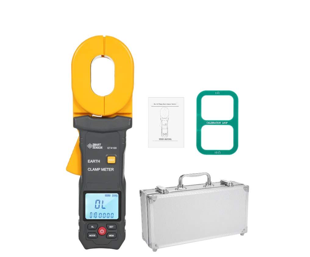 SMART SENSOR ST4100 0mA-30A Ground Earth Resistance Tester 0.01-500Ω 500 Groups