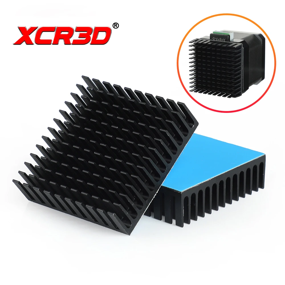 XCR3D 3D Printer Parts Aluminum Motor Heatsink Extruded Heat Dissipation Electronic Heat Sink For Nema17 42 Stepper Motor Ender es 3d printer parts heatsink aluminum cooling heat sink radiator heat dissipation for nema17 42 stepper motor 40x40x11mm