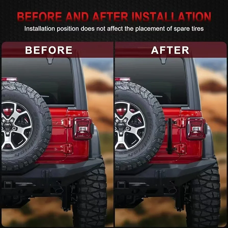 ジープアクセサリー テールゲートヒンジ フラッグマウントと