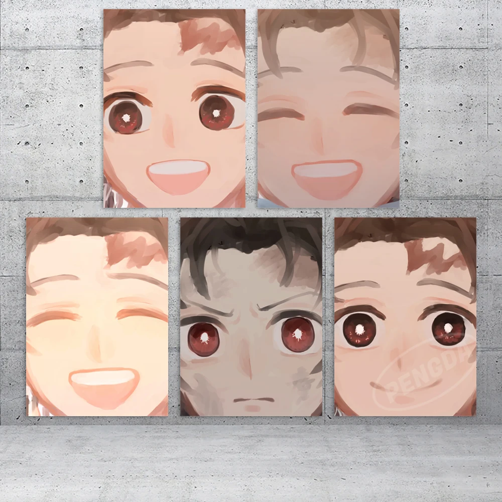 

HD Print Demon Slayer Painting Kamado Tanjirou Home Decor Canvas Rengoku Kyoujurou Poster Shinobu Pictures Living Room Wall Art