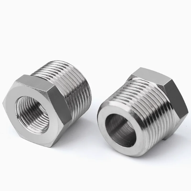 M5 M6 M8 M10 M12 M14 M16 M18 M20 BSP Metric Female To Male Thread 304 Stainless Steel Bushing Pipe Fitting Adapter Coupler