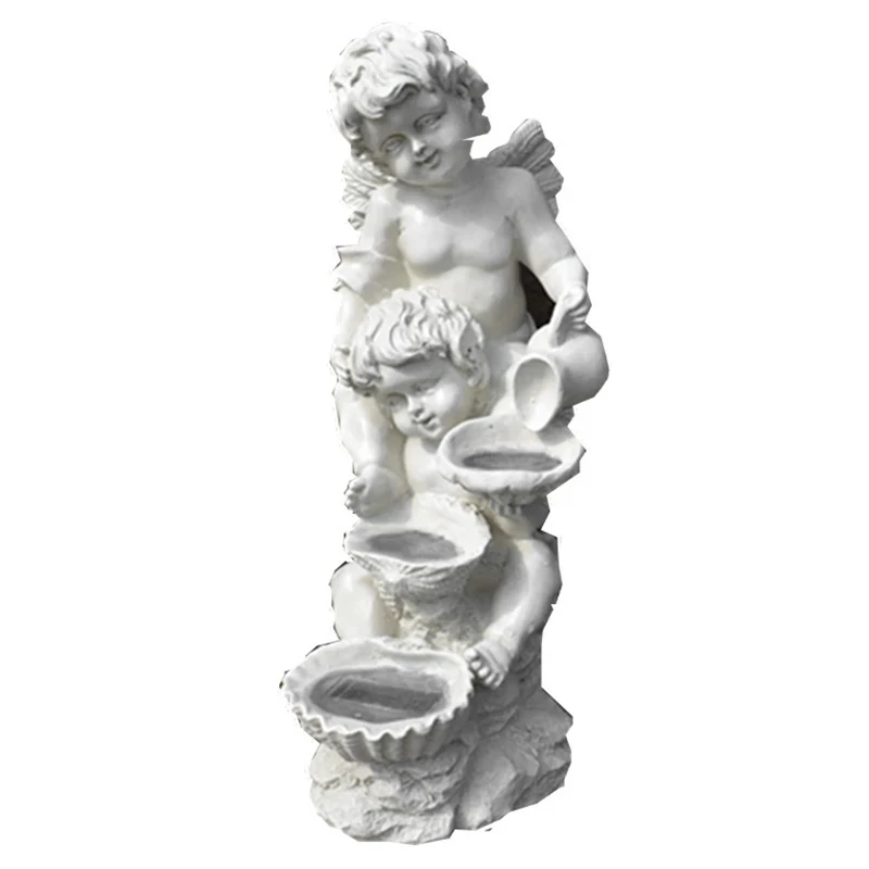 

Garden Resin White Angel Outdoor Home Decor Sculpture Room Decoration Statue European Figurine