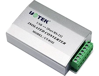 

Industrial Top Selling USB to 2 Ports RS-232 Converter with Isolation device UT-8102