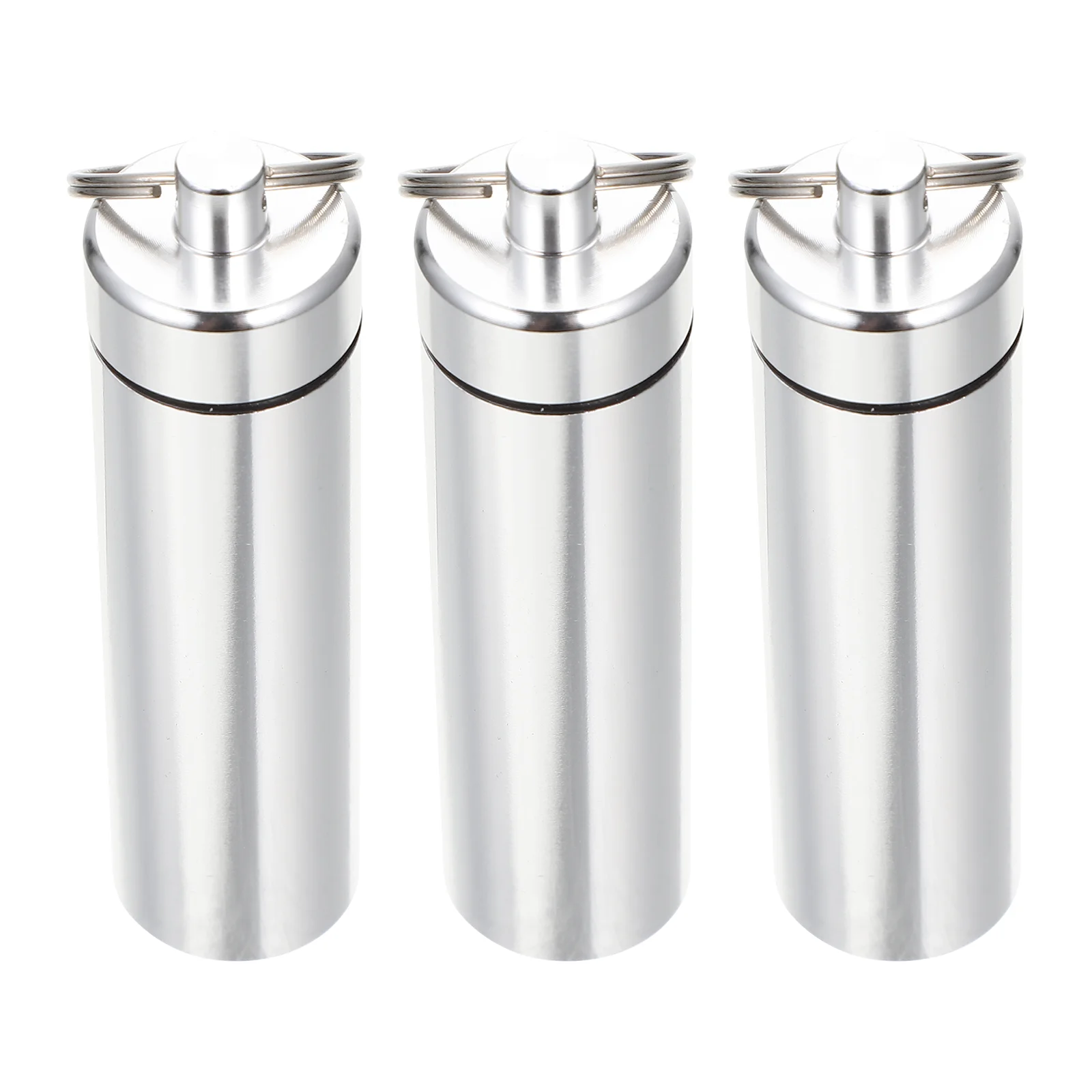 

3 Pcs Travel Cotton Swab Holders Outdoor Case Metal Storage Toothpick