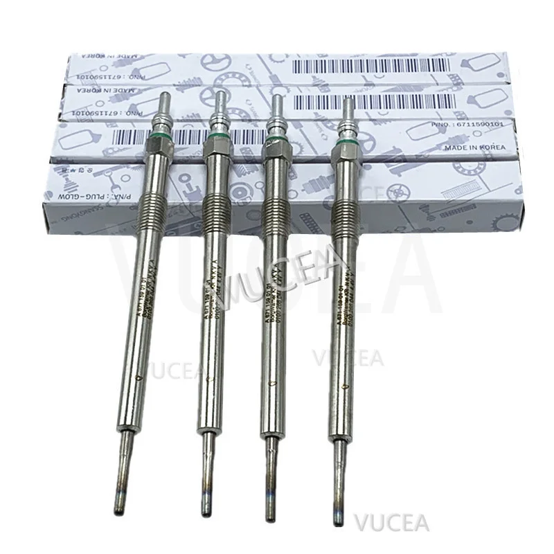 4pcs Glow plug For SSANGYONG ORIGINALE ACTYON KORANDO C RODIUSCOD Korando New Actyon 2.0 6711590101 glow plug