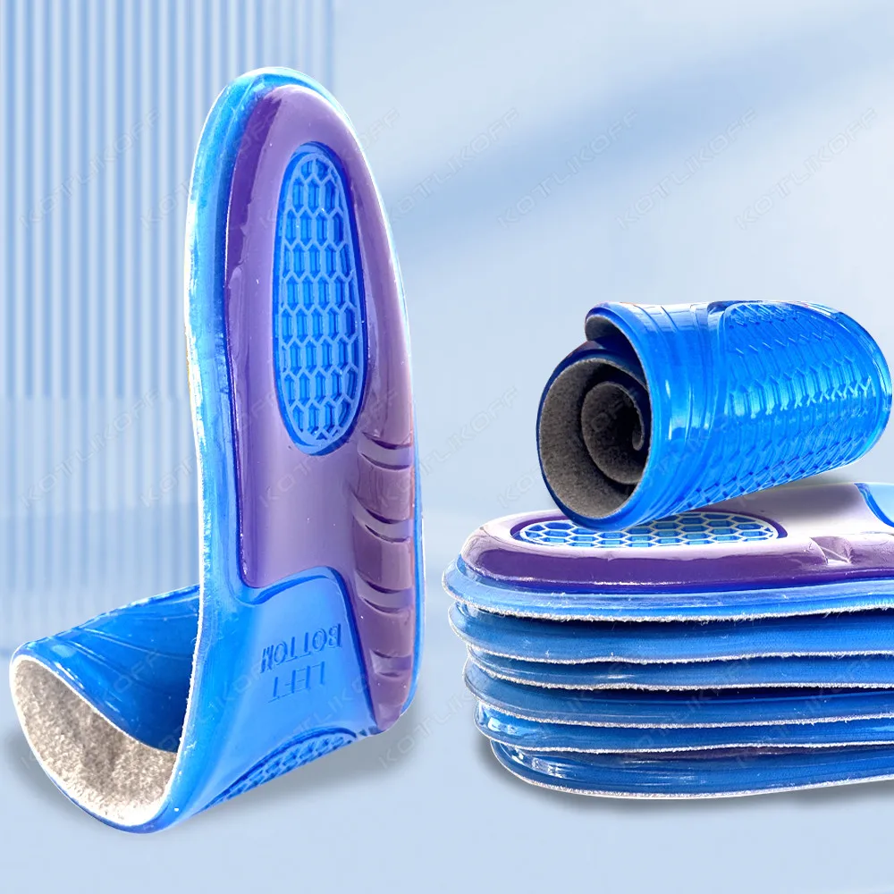 Silikon Gel Einlegesohlen Für Schuhe Weiche Stoßdämpfung Sport Schuhe Sohle Anti-slip Vorlage Für Mann Frauen Fuß Pflege einsätze – Detail 8
