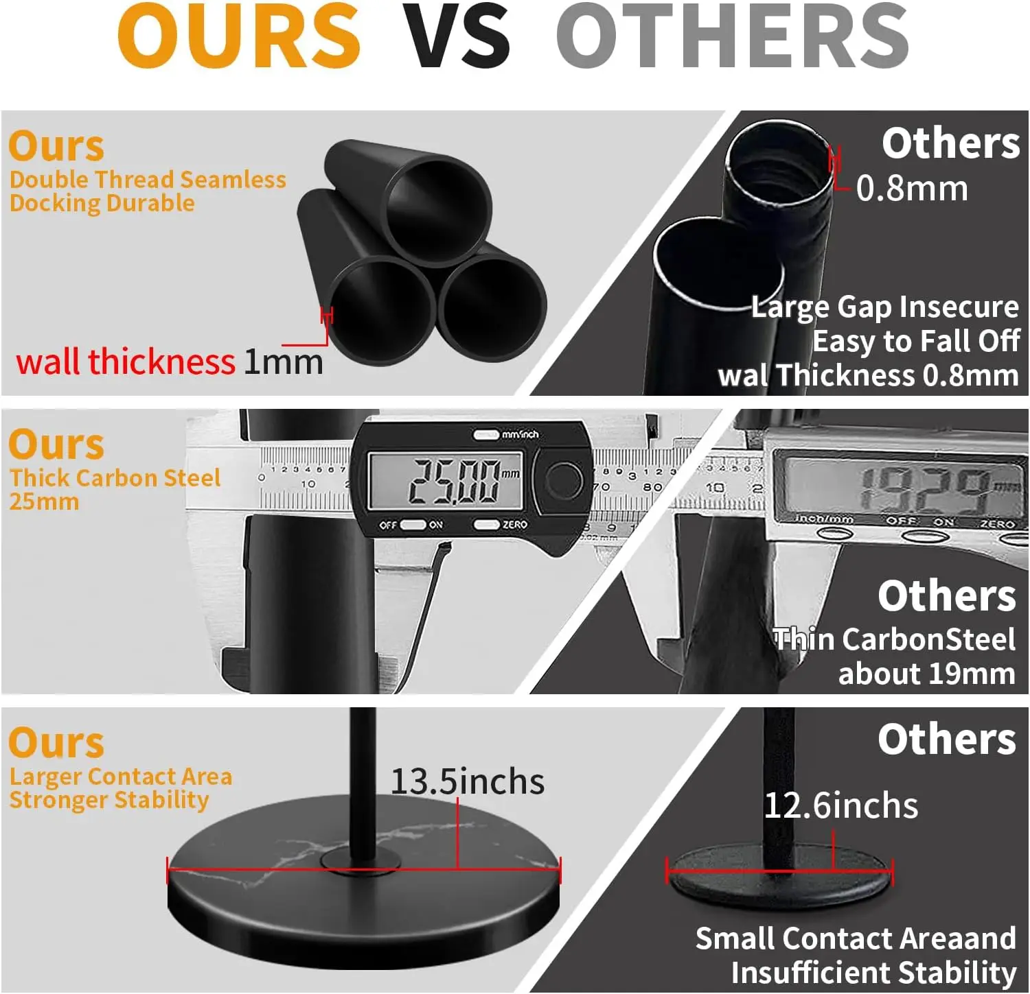 Metal Coat Rack Stand with Natural Marble Base,Coat Rack Freestanding,Easy to Assemble and Sturdy Bionic Hall Tree with 8 Hooks