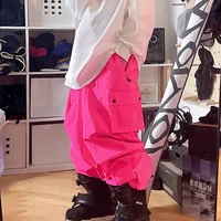 Unisex Oversize Fluorescent Pink Ski Pants Women Men Outdoor Windproof Waterproof Snow Sports Bibs Trousers Ski Snowboard Pants 1