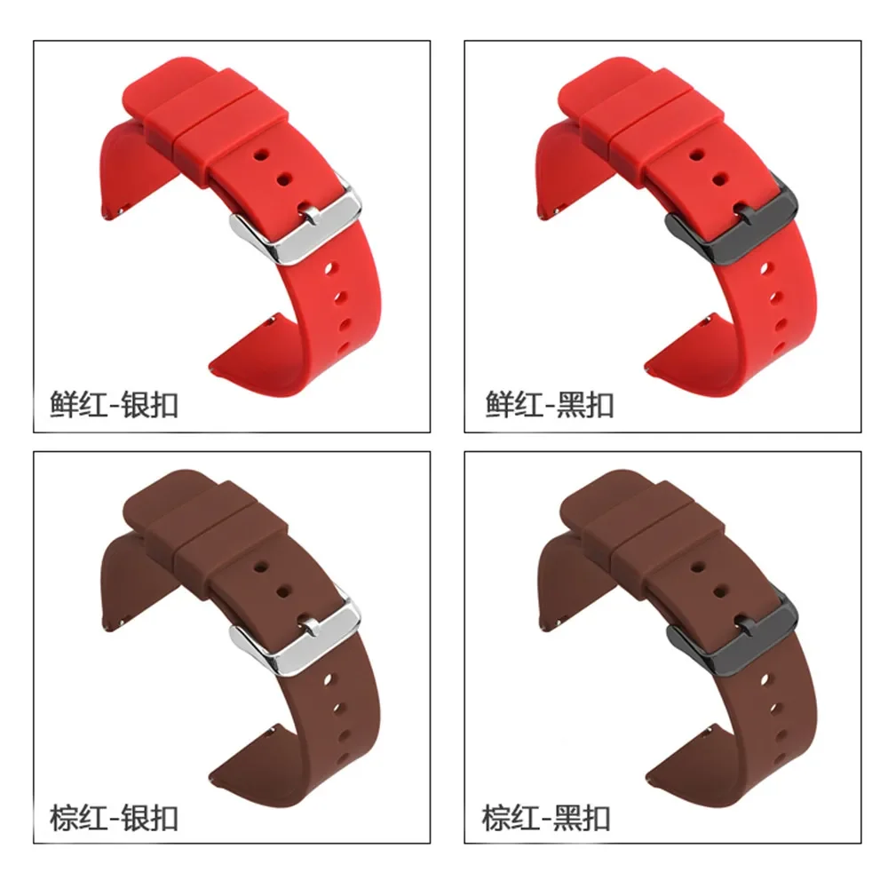 Schnell verschluss Silikon armband für Samsung Galaxy für Huawei Universal Smart Watch Band 20mm 22mm 24mm 12 14mm 16mm 18mm Frauen Männer – Detail 13
