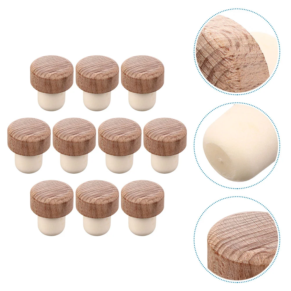 

Wooden Wine Bottle Stoppers Sealed Bottle Plugs Wooden Wine Corks Alcoholic Products For Home And Bar (Assorted Color)