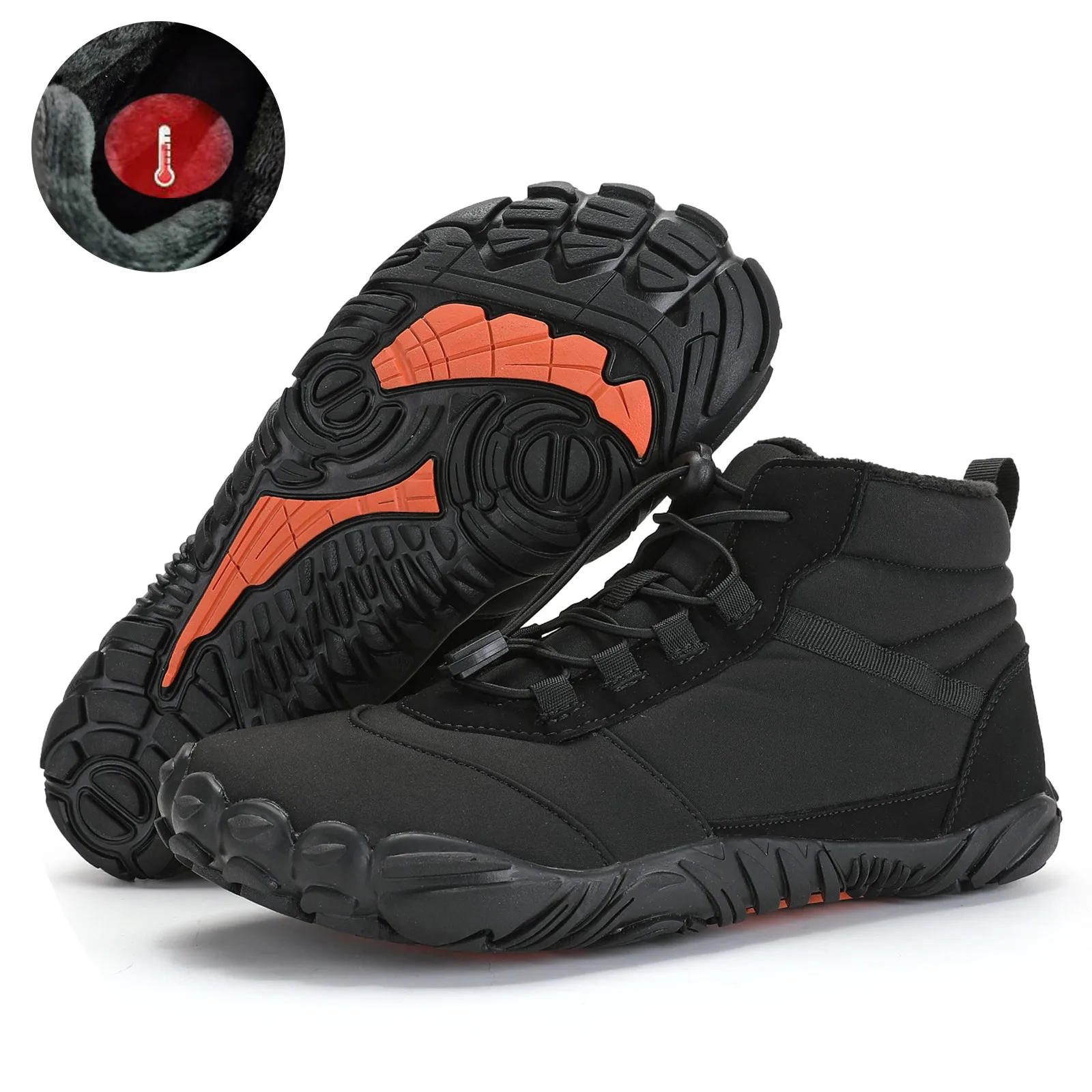 WinterBarefootBootsMenWaterproofWinterSneakersAnkleSnowShoes
