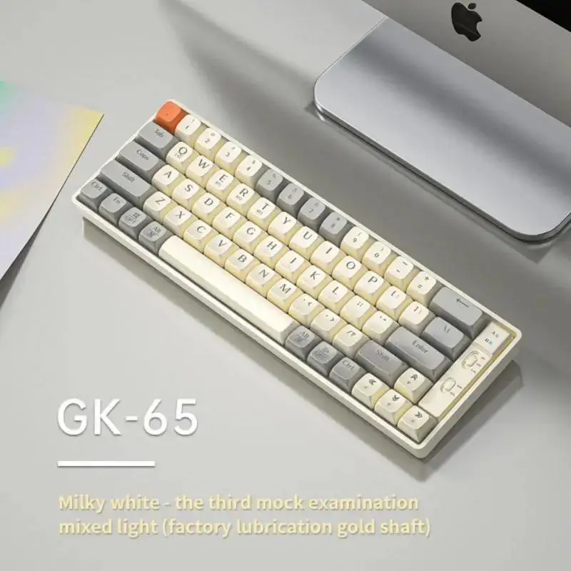 Langtu GK65 3 모드 무선 기계식 키보드, PC 게이머 키보드, 핫스왑 PC 게이밍 액세서리, 2.4G 65 키, 2023 신제품