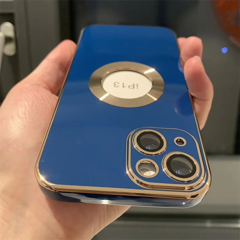 New luxury case for iphone 11 12 13 mini pro MAX back cover bumper etui capa CD pattern plating dropshipping