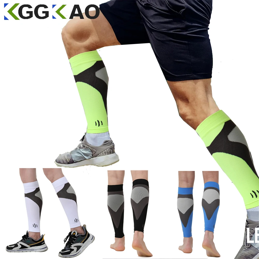 

1 Pair Running Leg Compression Sleeves - Shin Splint,Calf Compression Sleeve Footless Socks Support Men and Women