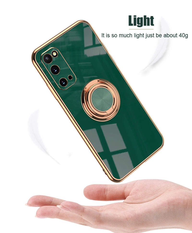 galaxy z flip3 case Luxury With Ring Holder Phone Case For Huawei P40 P50 P30 P20 Pro Lite Honor 50 Pro se 20 Pro 30s Plating Shockproof Phone Cover case for galaxy z flip3