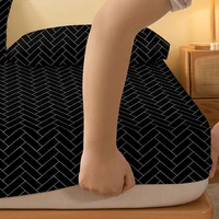Four Seasons Men and Women Simple Fashion Printing Sanded Bedspread Home Bedroom Hotel 4