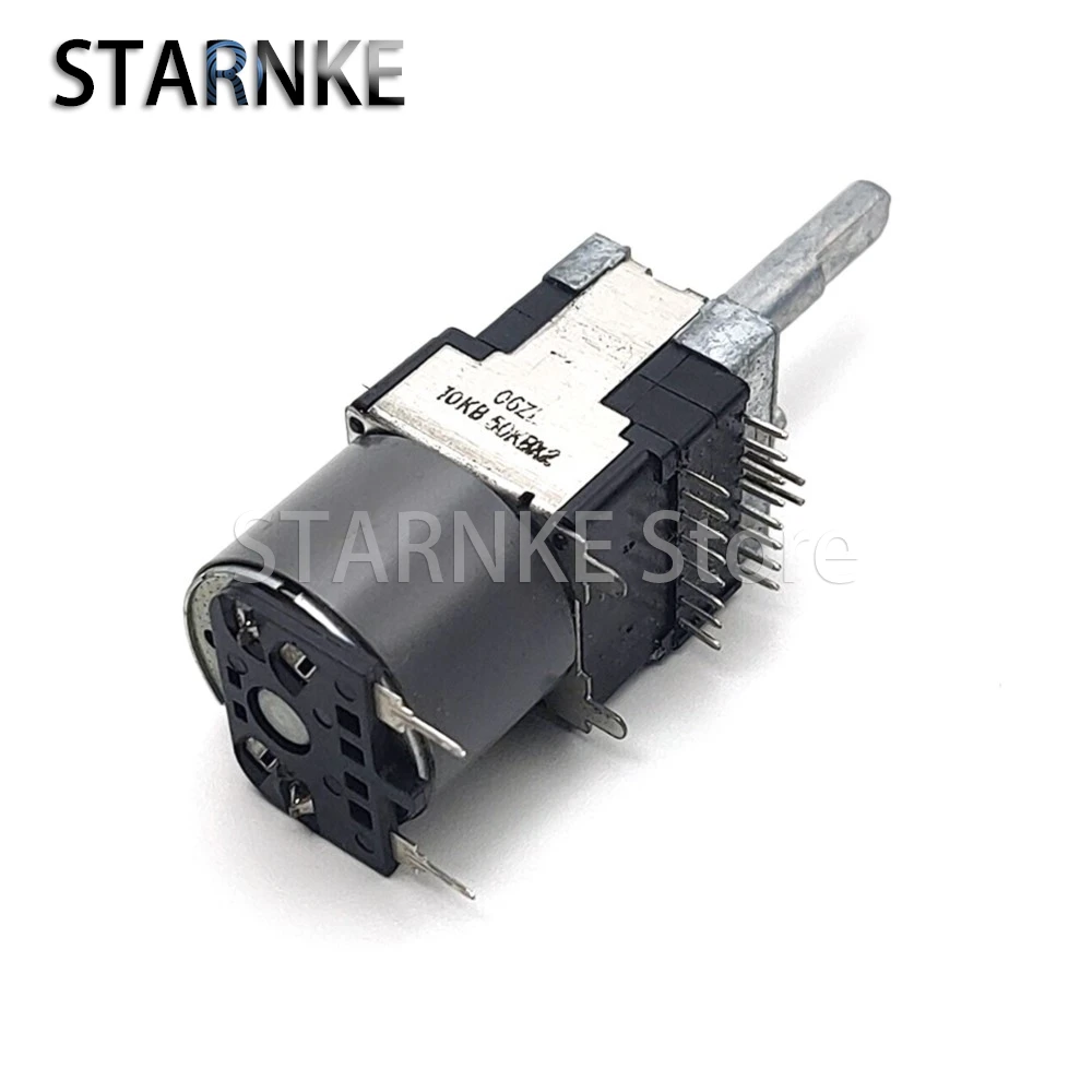 1PCS RK168 Type 4 Channel B10K*2 + B50K*2 Power Amplifier Audio Remote Control Motor Volume Potentiometer Shaft Length 30mm