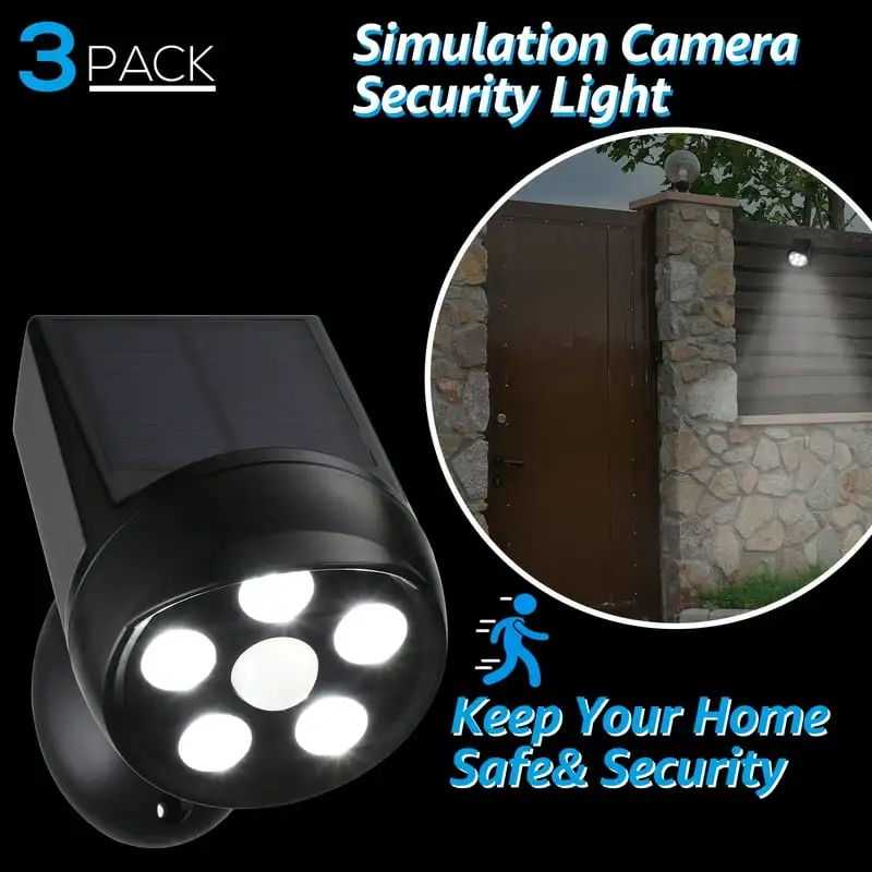 

Simulation Fake Dummy Camera Lights, Outdoor LED Solar Motion Sensor Security Light for Yard Porch Luz solar Luz de led solar ex