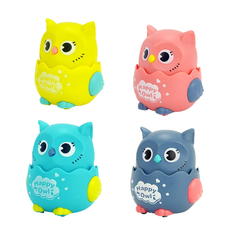 1 Pcs Children's Toys Baby Cartoon Animal Owl Wind Up Toys Inertial