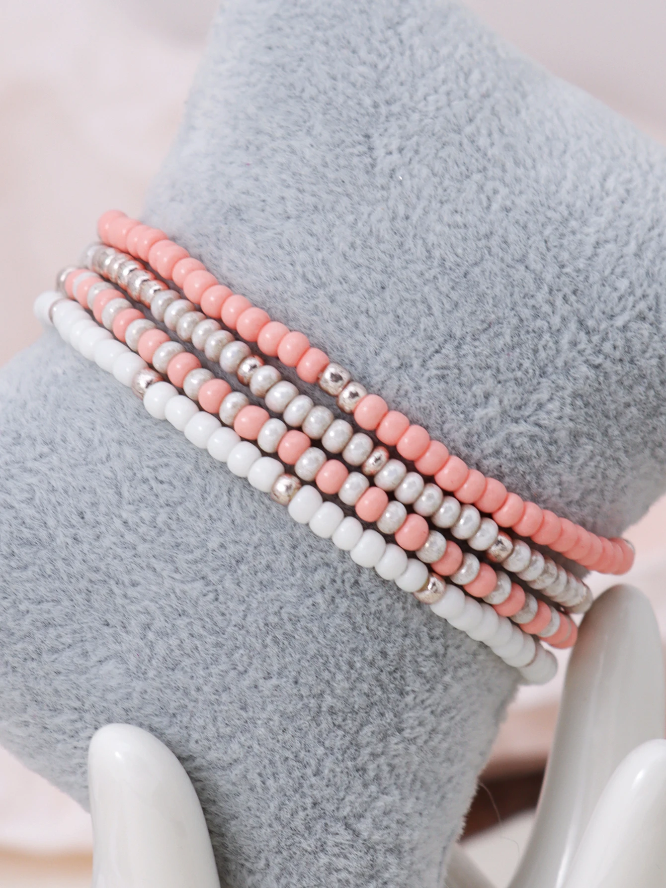 Bohemian Mini Colorful Bead Elastic Bracelet Jewelry Accessories Women