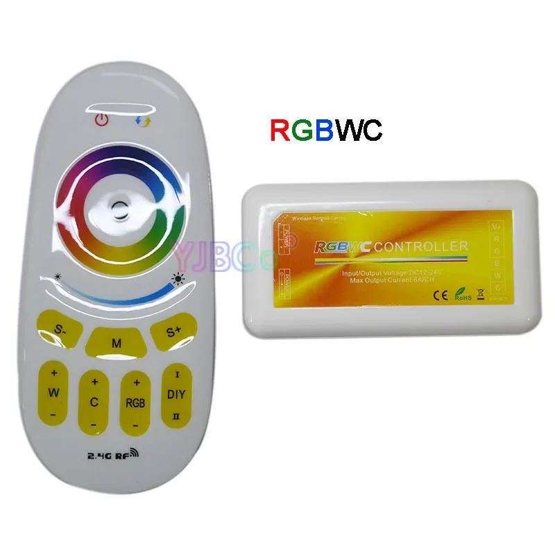2.4G RGB RGBW RGBWC 터치 스크린 리모컨, 5050 RGB RGBW RGB CCT LED 스트립 테이프용 DC12-24V 18A