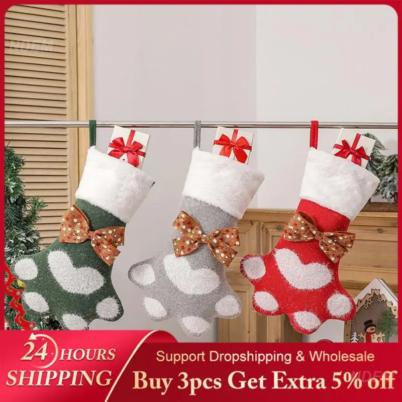 

Рождественские носки в виде собачьих когтей, рождественские украшения, праздничные украшения, аксессуары для праздника, подвеска на рождественскую елку, Подарочный пакет, новинка