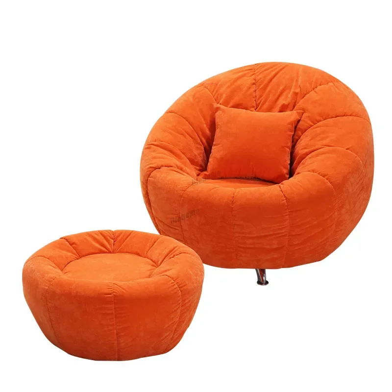 

Nordic Living Room Sofa Pumpkin Sofa Simple Leisure Single Chair Bedroom Balcony Adult Household Fabric Small Living Room Sofas