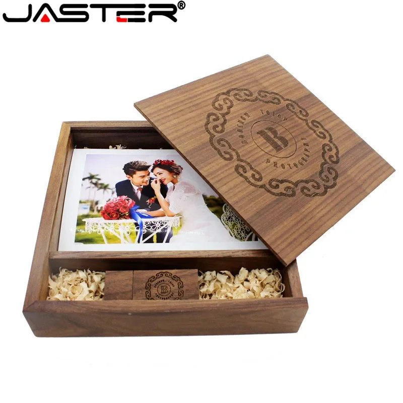Jaster-álbum de Fotos Exclusivo com Caixa Usb Flash Drive 8gb 16gb 32gb 64gb 170x170x35 mm pc Logótipo Gratuito