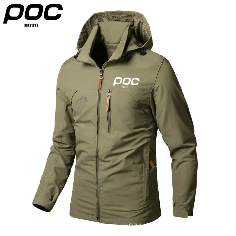 Cycling Jacket Clothes Men's Windbreaker Hooded Raincoat MTB Moto POC Cycling Jacket Bike Clothing Outdoor Waterproof Windproof Sport Tactical Outerwear