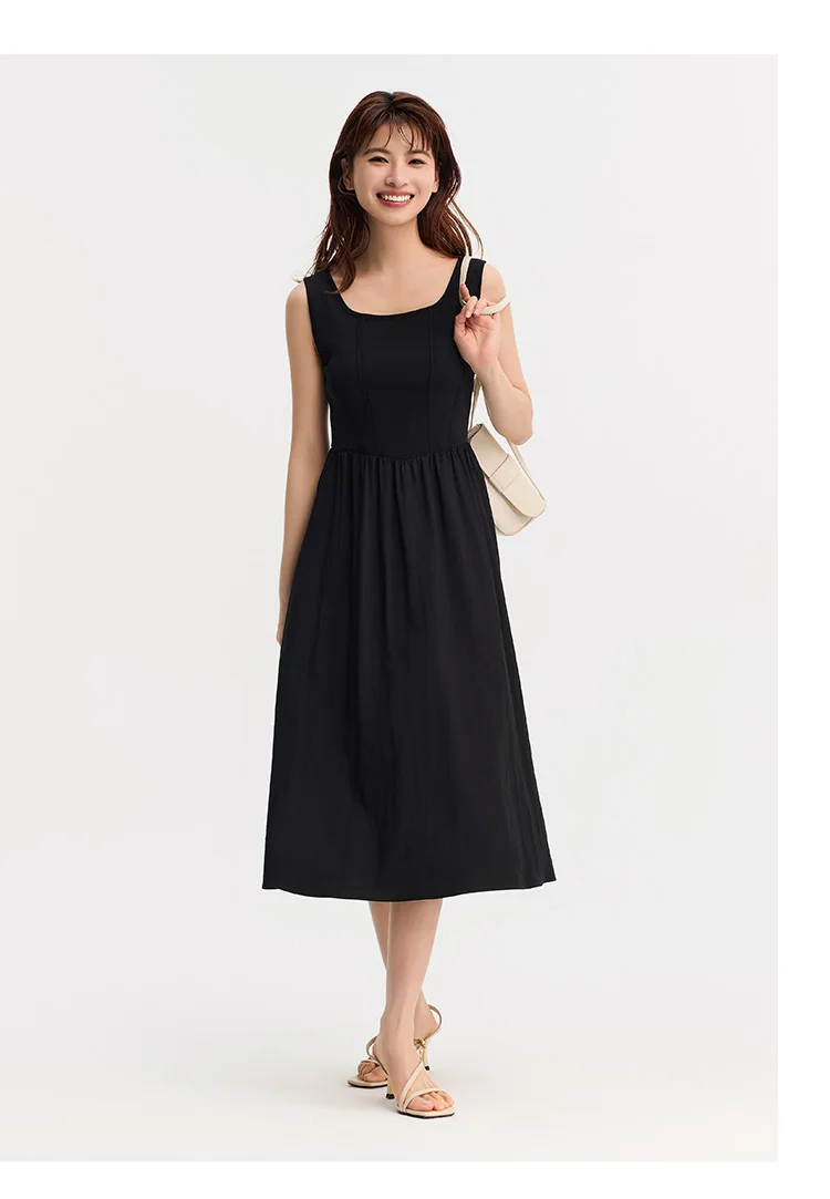 Vestido de verano para mujer, elegante y ajustado, con textura de patchwork, midi, novedad
