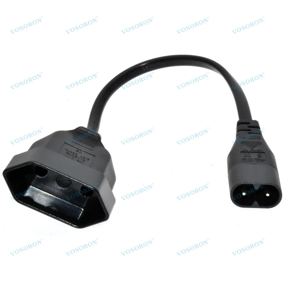 EMSea 2Pcs IEC320 C8 Stecker Europäischen Power Verlängerung Kabel 25cm CEE7 /16R für Laptop Drucker TV