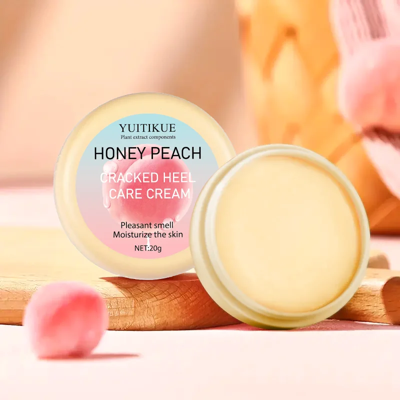 YUITIKUE Honey Peach Cracked Heel Care Cream, Plant Extract Ingredients, Pleasant Fragrance, Moisturizes Skin