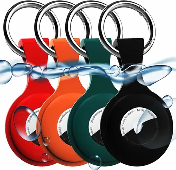 Étui Airtags en silicone liquide pour Apple, coque de protection, accessoires de suivi, manchon anti-rayures, porte-clés Air Tag