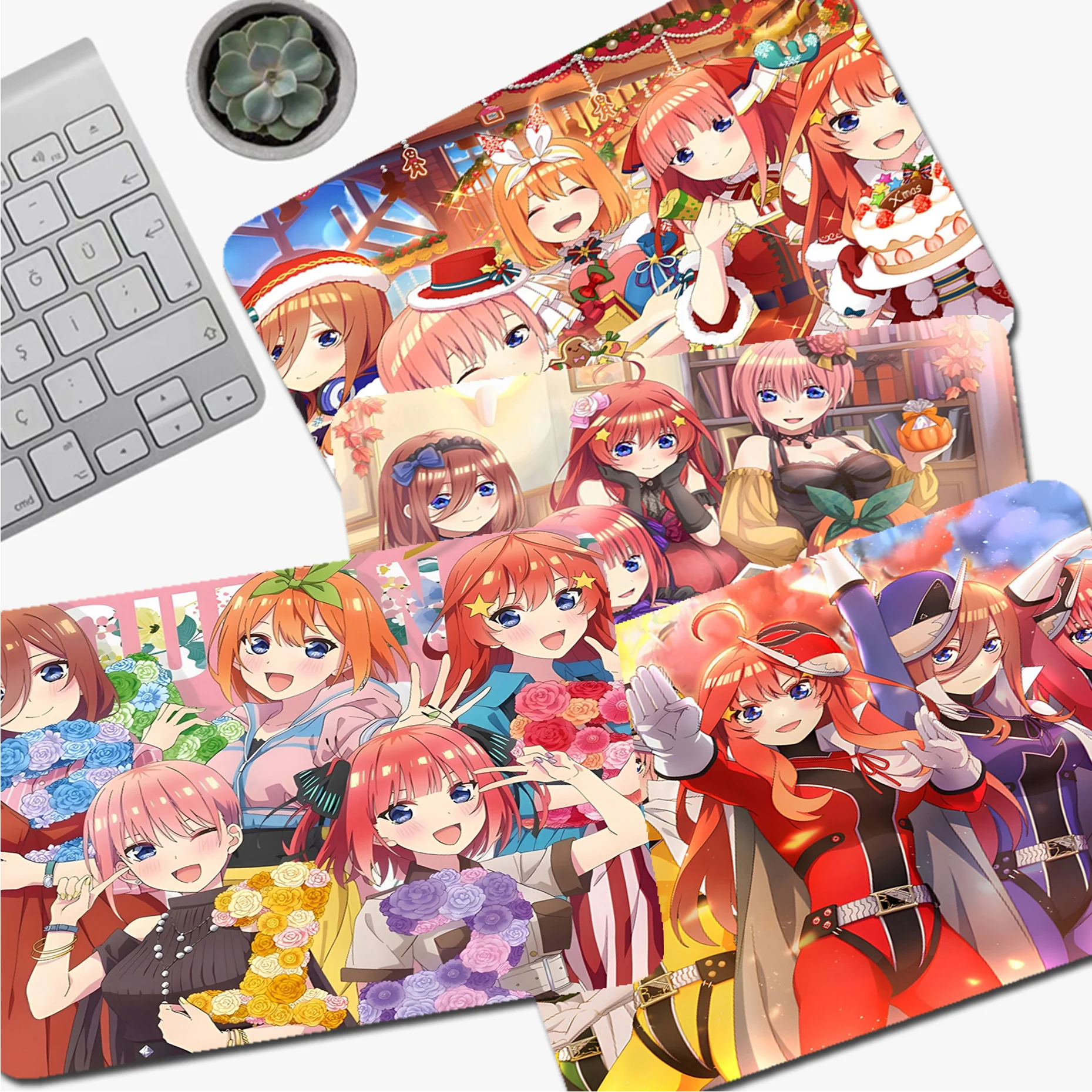 

The Quintessential Quintuplets Anime Mousepad Small Office Computer Desk Mat Keyboard Big Mouse Pad Laptop Deskpad Home Decor