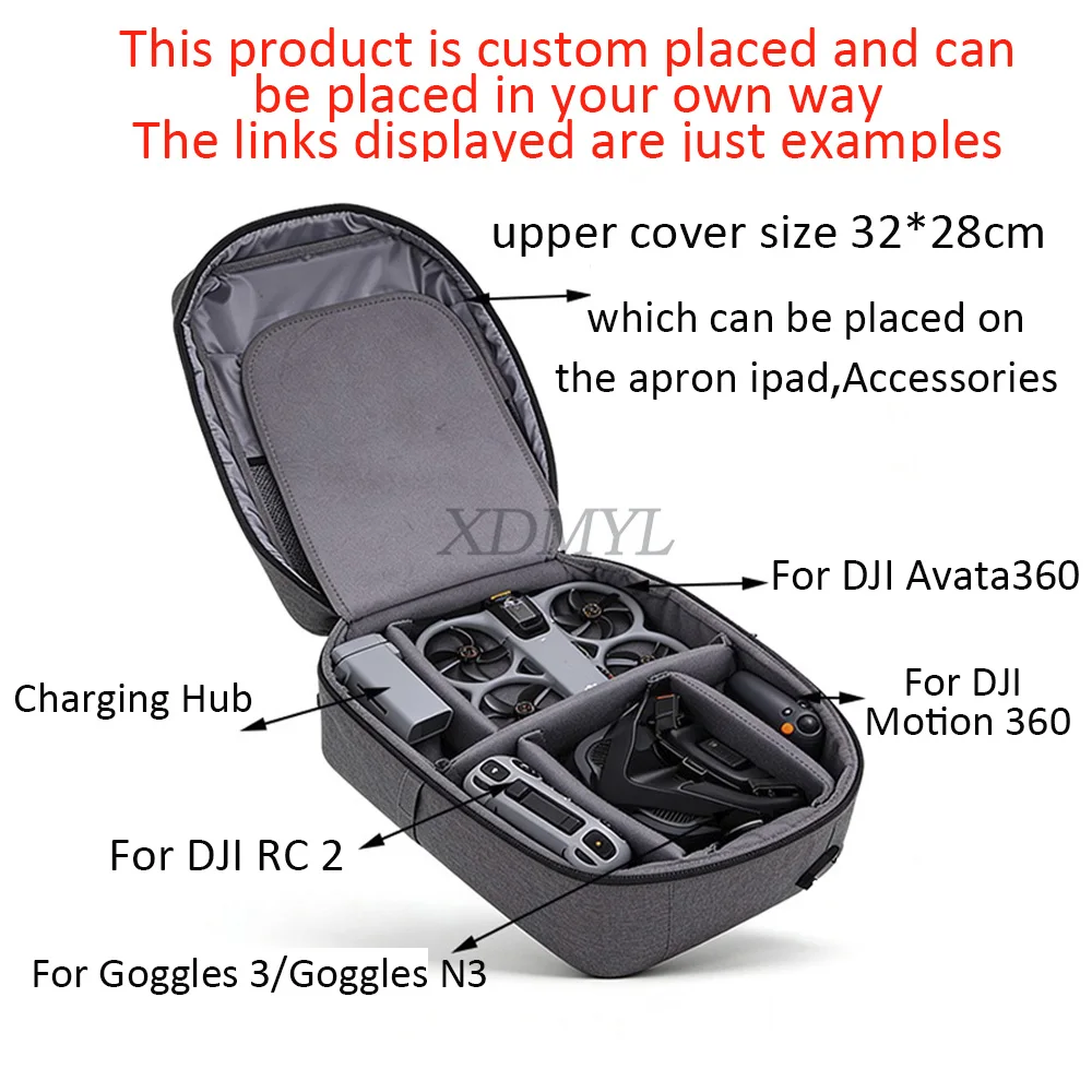 대용량 충돌 방지 하드 백팩 정전기 방지 보호 상자 보관 가방 DJI Avata 360 액세서리용 핸드백