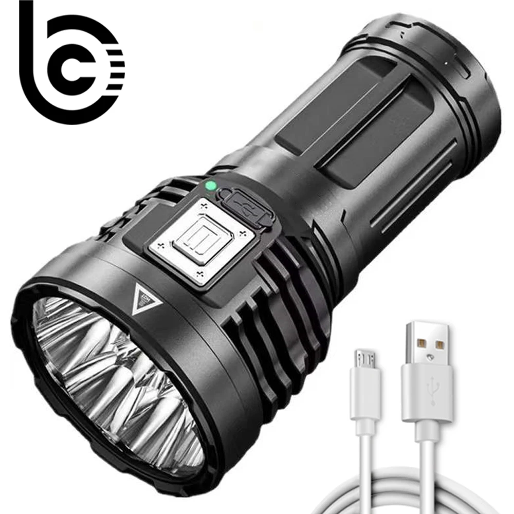Cob LED linterna super brillante linternas linternas USB 