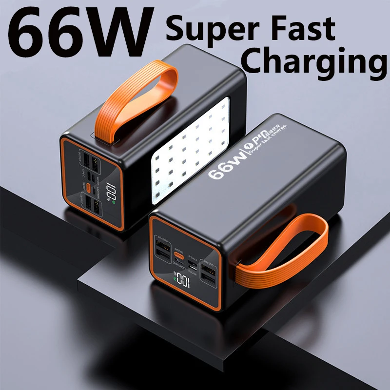 

66W Super Fast Charging 60000mAh Power Bank for Huawei P40 Powerbank 50000mA Portable External Battery Charger For iPhone Xiaomi