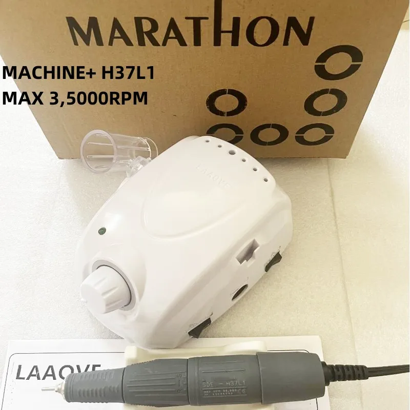 65W BT Marathon Champion-3 Control Box 35000RPM High Quality Handle Electric Nail Drill Polish Machine Manicure Nail Drill Set 3