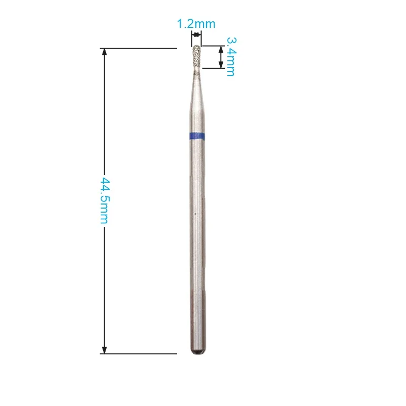 Pear Shape 3/32" M Diamond Burrs Drill Bit Nail Art Tools Nail Drill Bit Nail Drill Bits Nail Drill Nail Drill Set Nail Drill Kit Stainless Steel Cutter For Manicure Professional Remove Nail Gel Tools