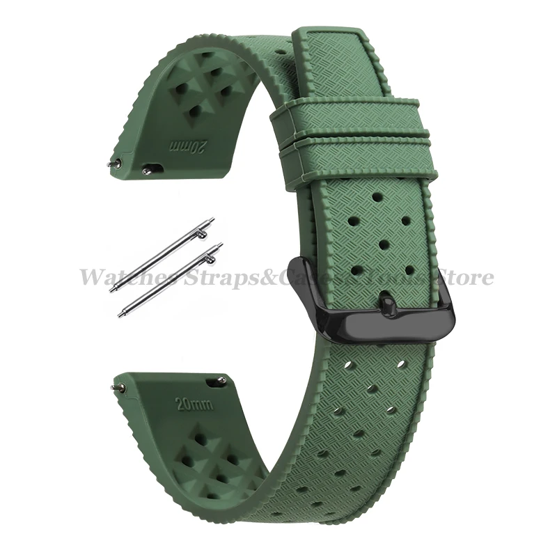 Tropical Silicone Quick Release Watch Band Strap – Premium Rubber Tropic Design