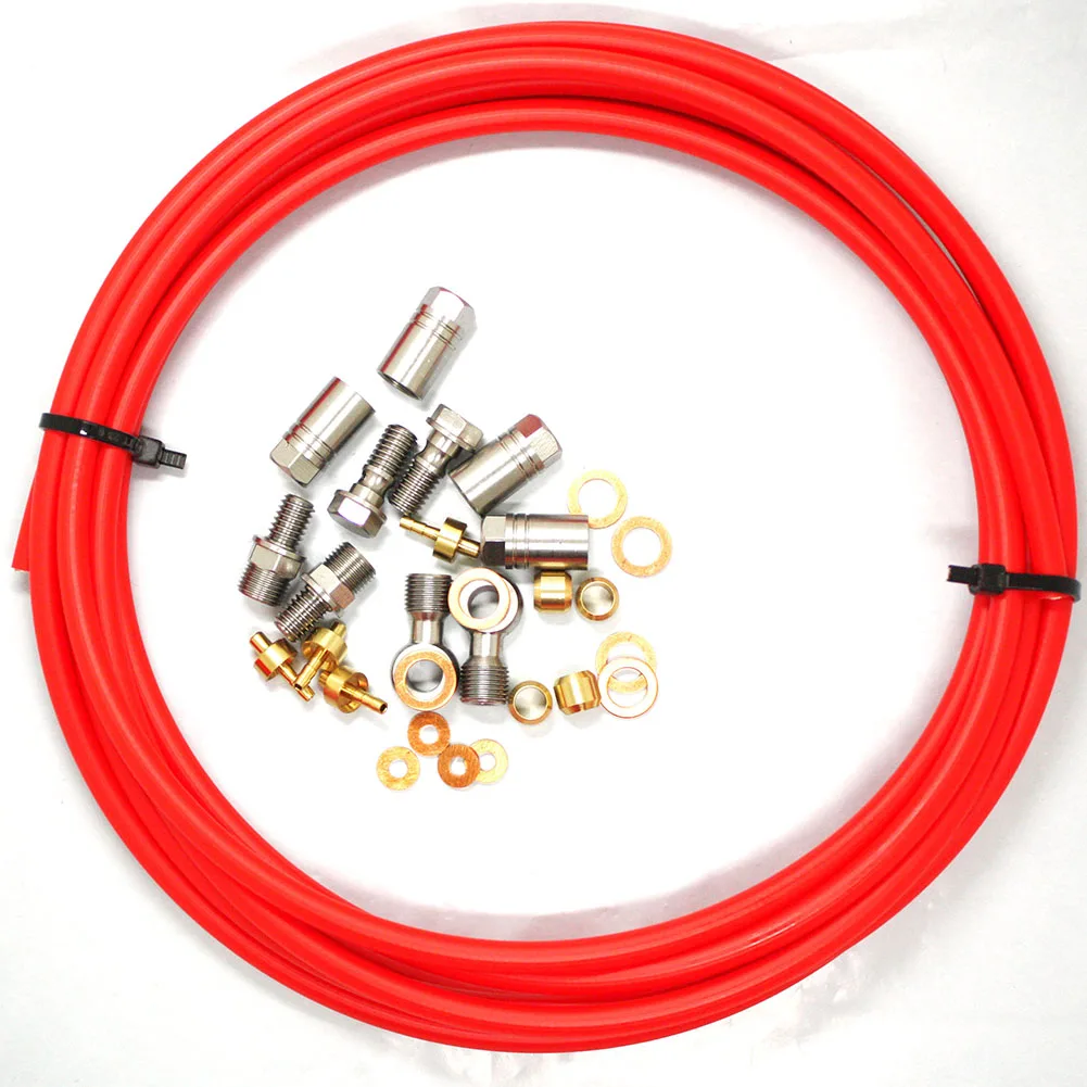 

Bike Bicycle Hydraulic Disc Brake Hose Oil Tube Banjo Connector Kit Mountain Road Bicycle Brake Hosing Cable Set 2.5m For Hope