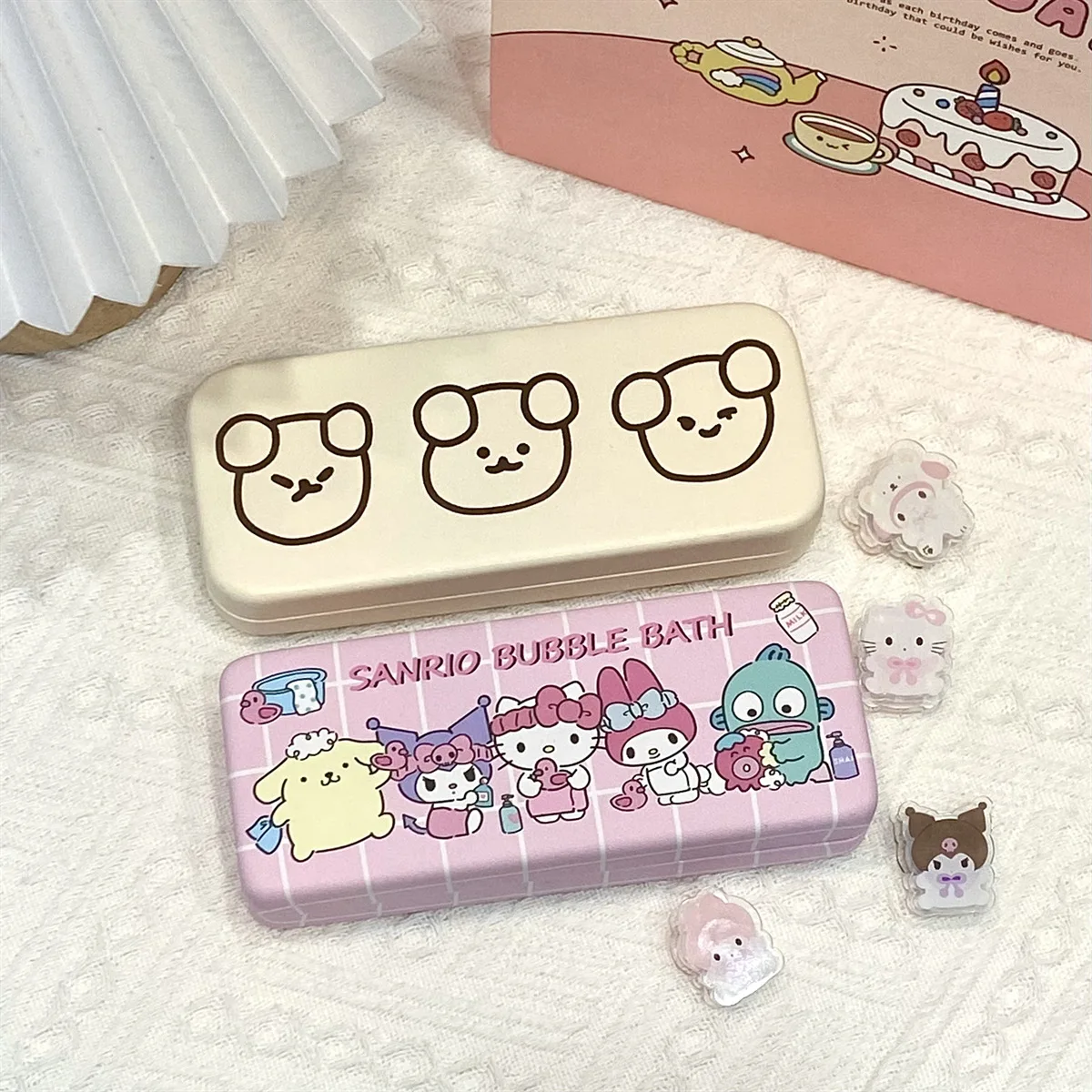 

Cinnamoroll Kuromi Pompompurin Hello Kitty Hangyodon Sanrio My Melody Portable Drop Resistant Eyewear Case Anime Toys for Gir