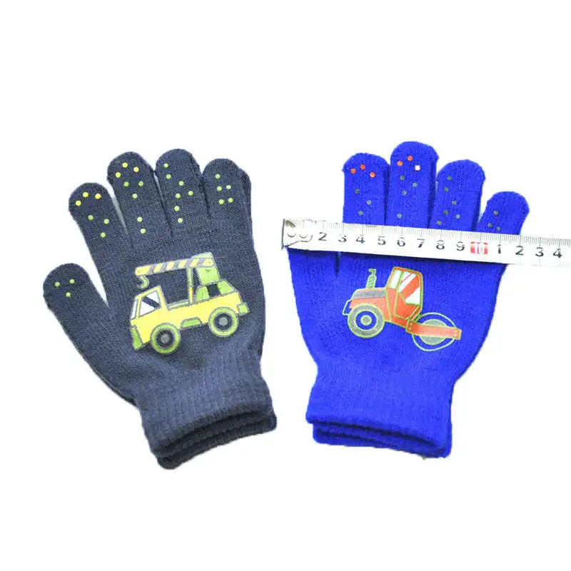 Winter Gloves Baby Mittens Children's Winter Warm Knitted Gloves Warm Gloves Infant Baby Mittens Children Toddler Kids Full Finger Mittens 5-11 Years