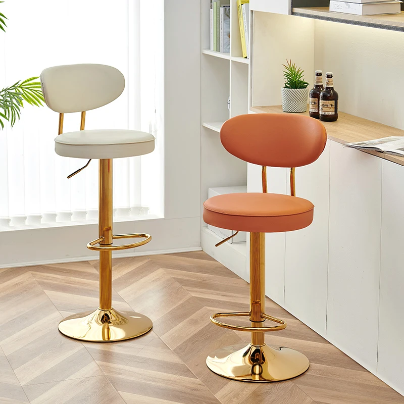 

High Stool Swivel Bar Chairs Gamer Barrel Nordic High Counter Bar Chairs Modern Luxury Banqueta Poltrona Home Furniture