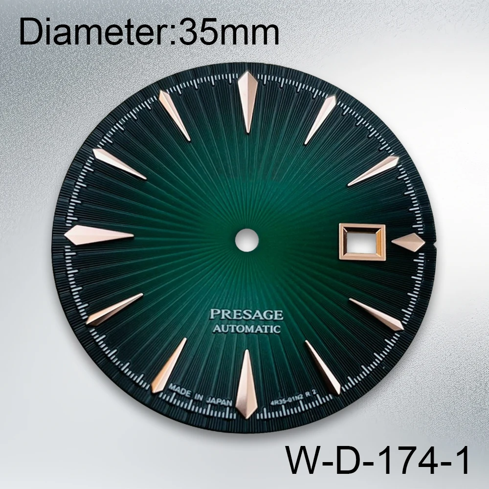 35mm S Logo Cocktail Gradient Dial Suitable For NH35/NH36/4R Automatic Movement Watches Modification Accessories