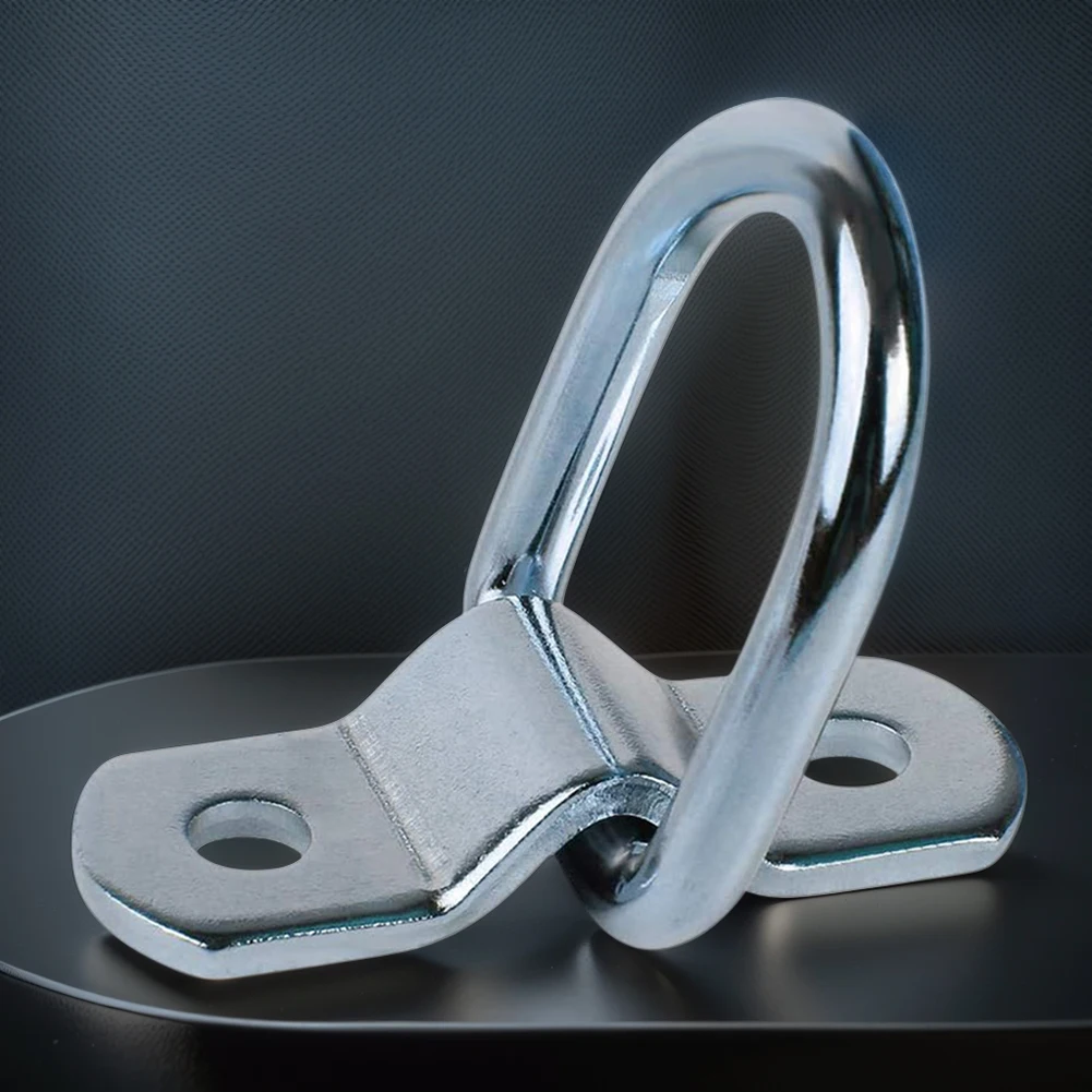 4Pcs 3/8 Steel D-Ring Tie Down Anchor Heavy Duty D Rings Tie Down Anchors 2400LBS for Truck RV ATV Boat Floor Wall Surface Mount