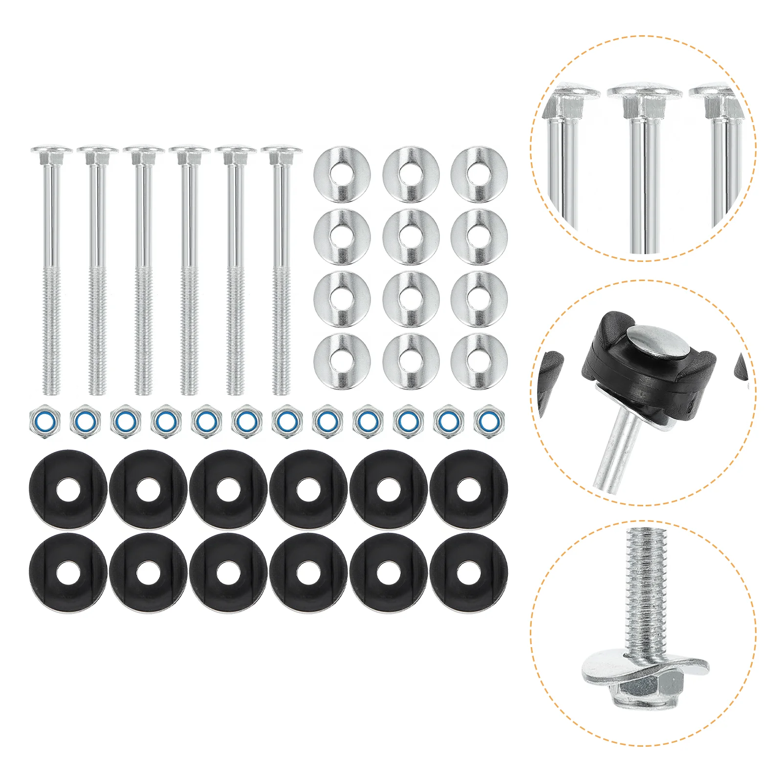 

12 Pcs Bolts Screws Anti Falling Fixator Long Fixed Tools for Iron Bolt Children Nuts