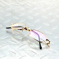 Gold Nickel-Copper Alloy Frame Reading Glasses Ultra-Light Portable Fold Full-Rim Spectacles +0.5 +0.75 +1 TO +6 2