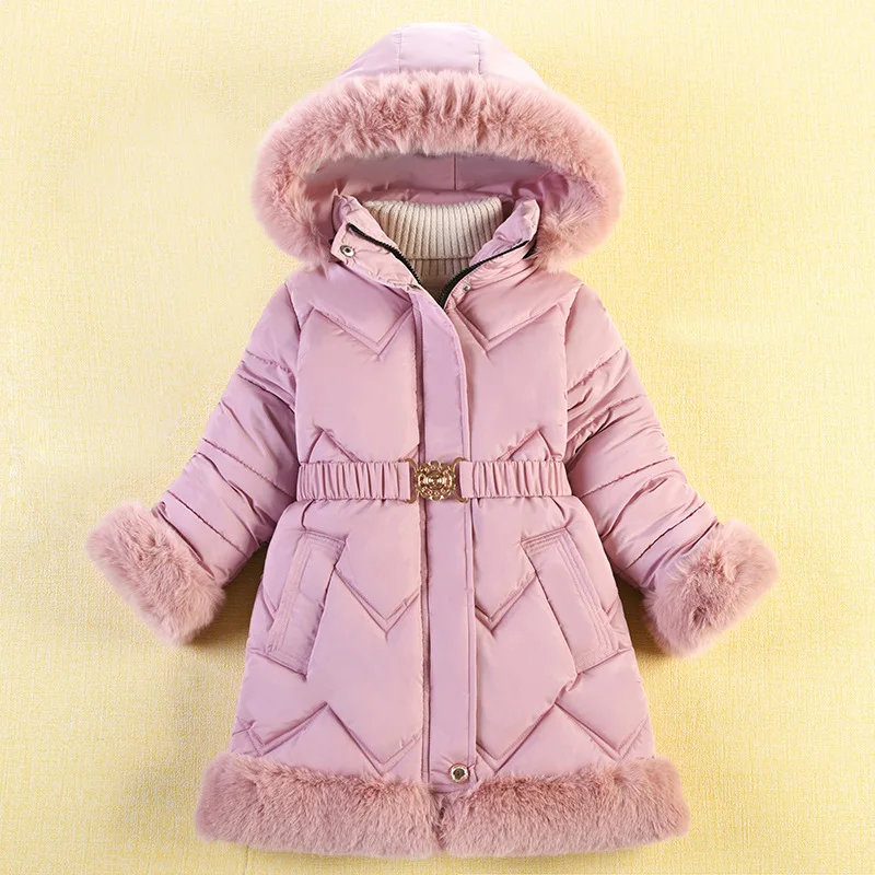 

Теплая куртка для девочек на осень и зиму, утепленная модная Высококачественная Рождественская куртка, подарок принцессы, детская одежда